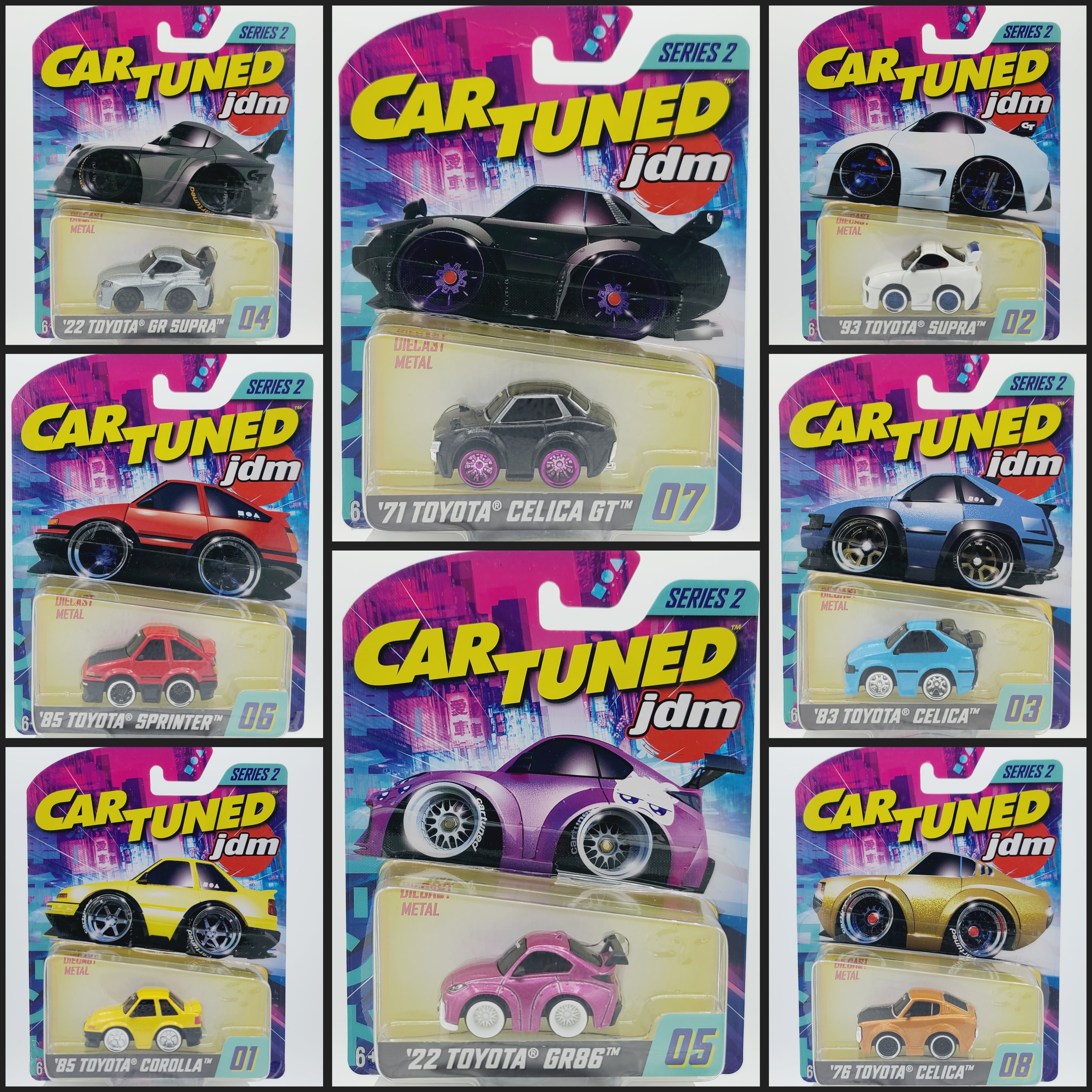 MGA Car Tuned - JDM Series 2 - Full Set of 8 Cars