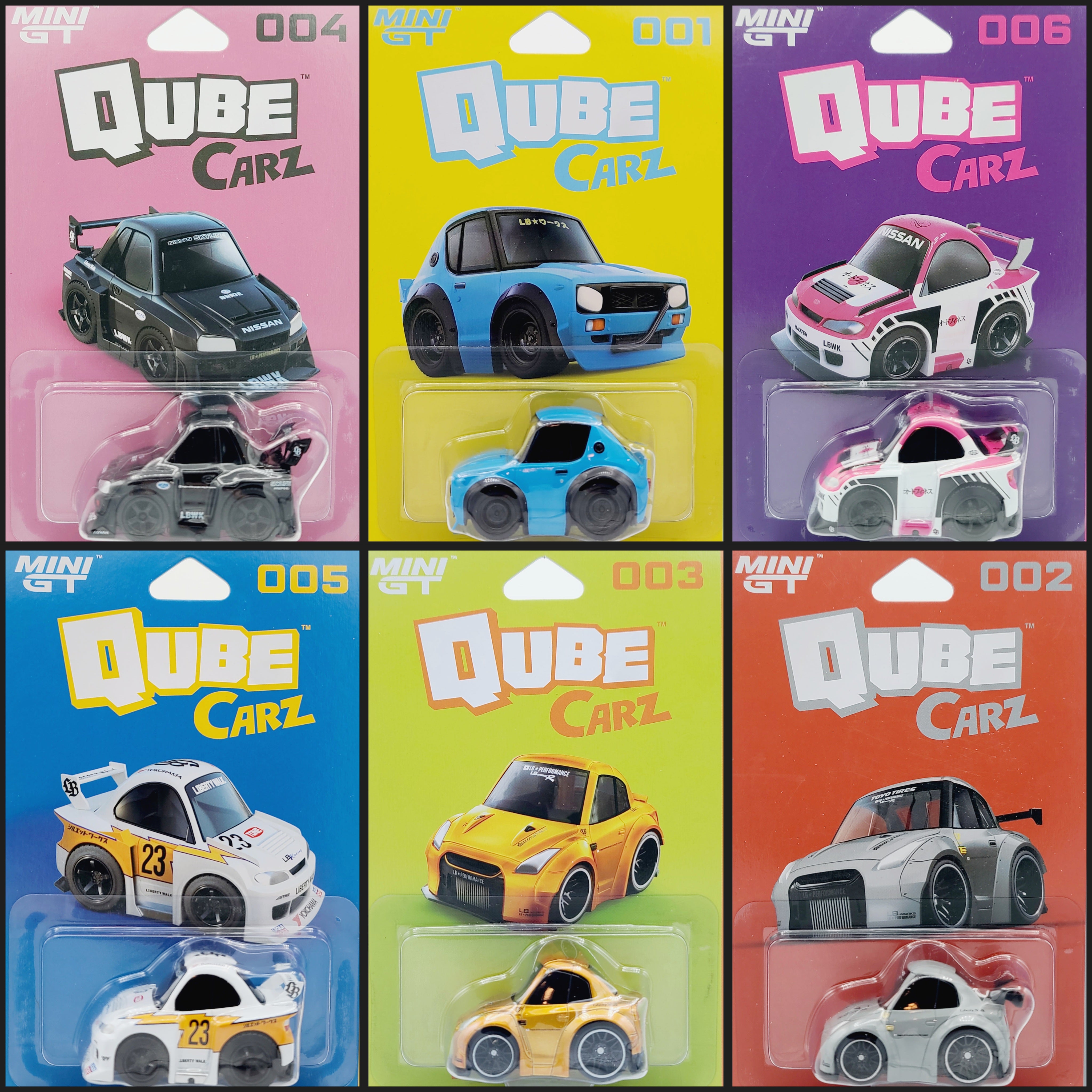 Mini GT Qube Carz - Factory Sealed Case - Liberty Walk Series 1 (Set o