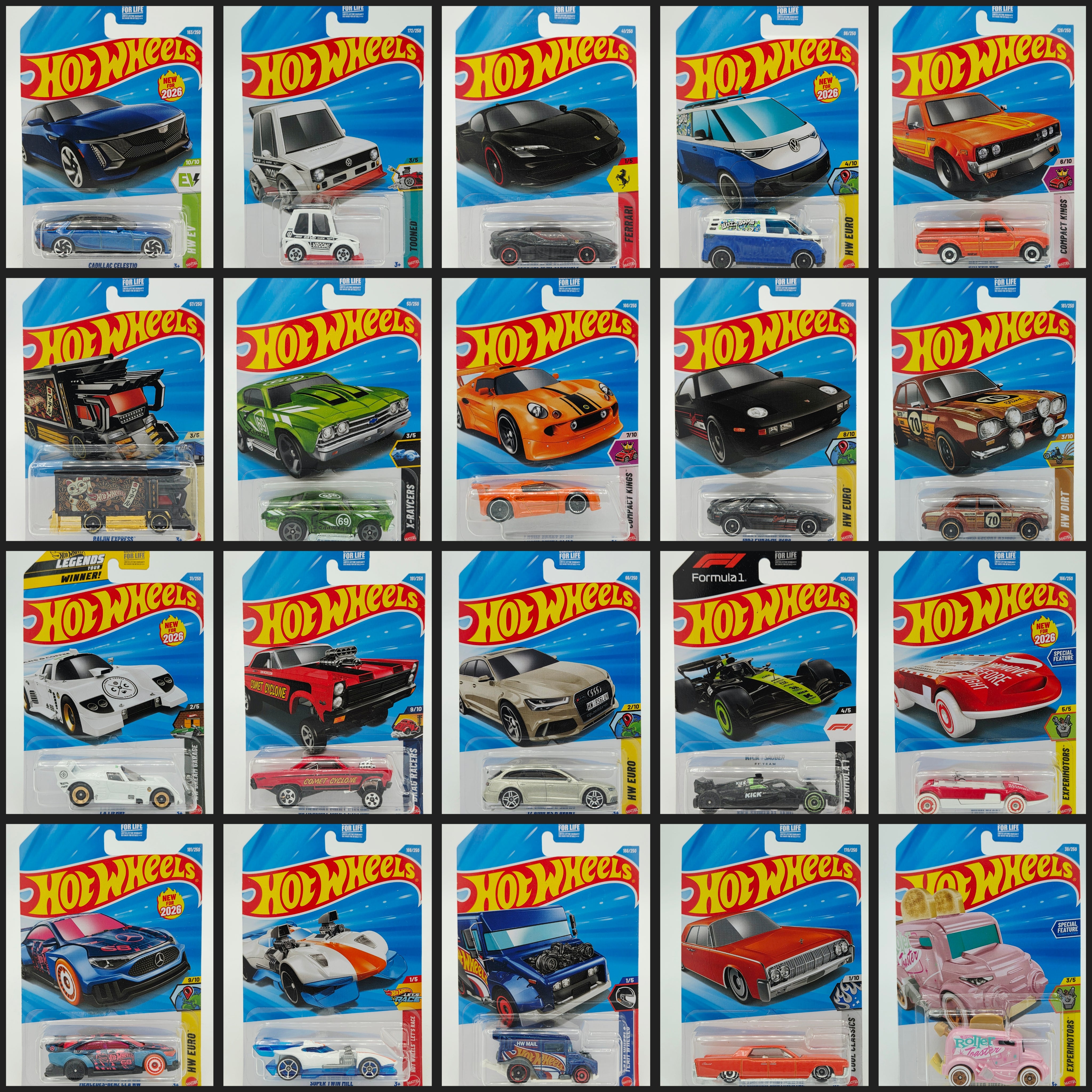 Hot Wheels - Factory Sealed Case - 2026 Basic Case H (72 Car Assortment, Long Card)