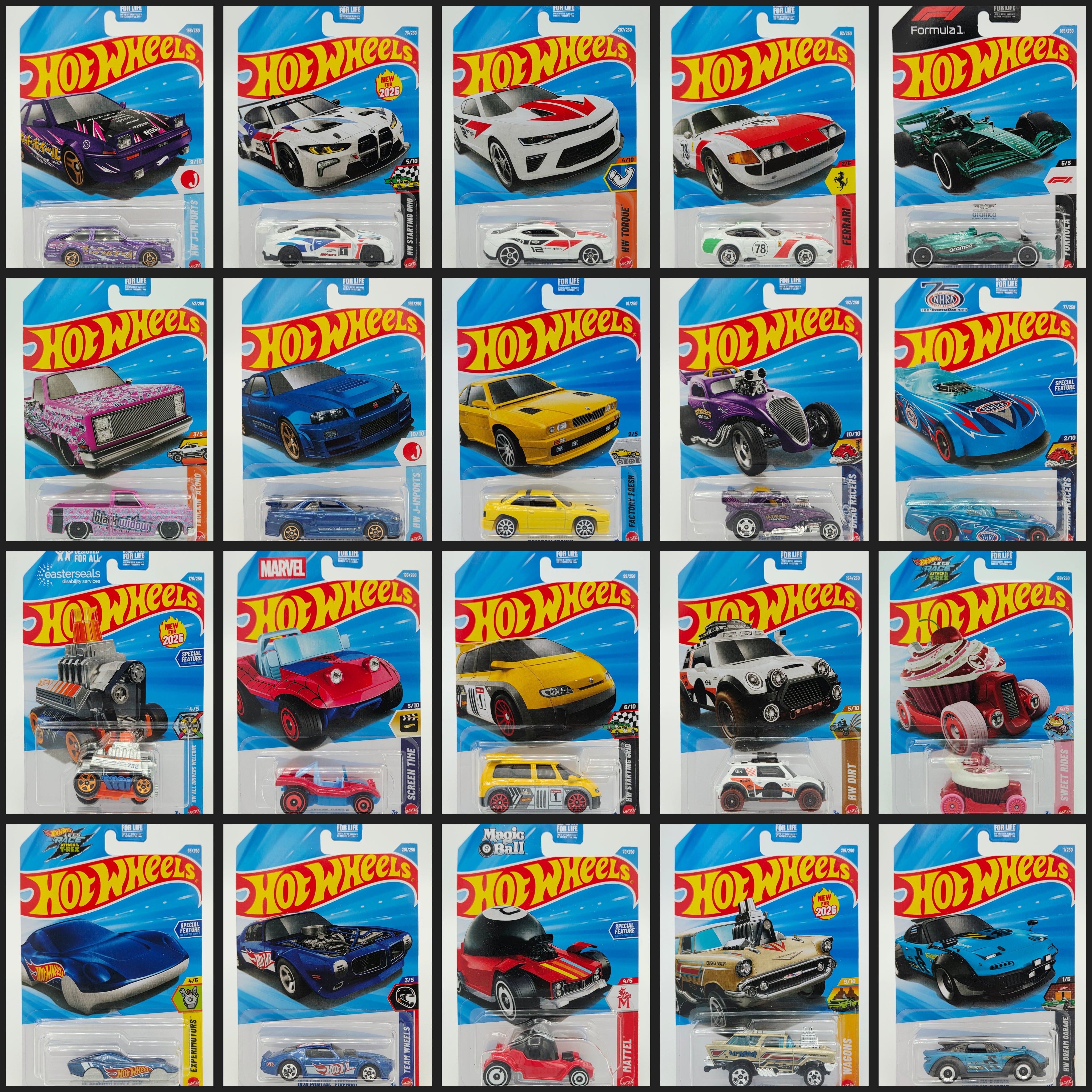 Hot Wheels - Factory Sealed Case - 2026 Basic Case K (72 Car Assortment, Long Card)