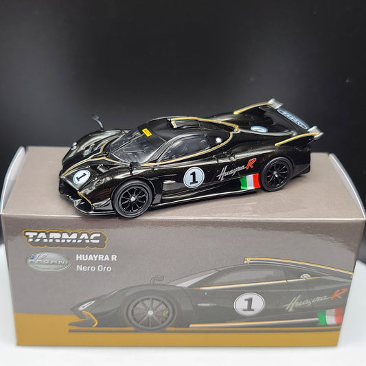 Pagani Huayra R #1 Nero Oro Black Global64 Series 1/64 Diecast Model Pagani Huayra R #1 Nero Oro Black Global64 Series 1/64 Diecast Model